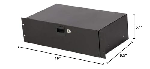 On-Stage - 3U Locking Rack Drawer (Shallow) (Rdls3000)