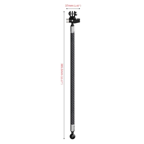 NovelGoal Selfie Stick, Adjustable Carbon Fiber Extension Pole, Lightweight Motorcycle Extension Invisible Rod Bracket for...