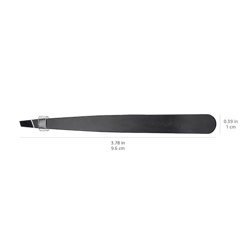 Amazon Basics Slant Tip Tweezer - Professional Stainless Steel Tweezer for Effective Hair Removal, Ideal for Daily Beauty Regime