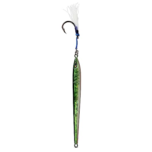 80g Tuna Riser jigs 1, 5, 10 Packs Green/White, Pink Glow