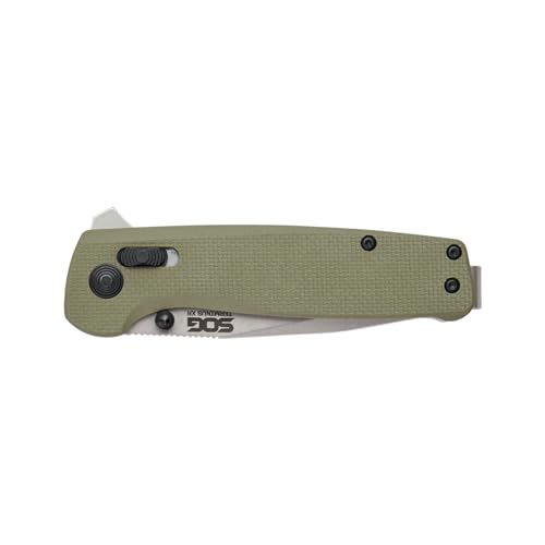SOG Terminus XR G10 Daily Carry Rugged EDC Ambidextrous Pocket Folding Knives | G10 Handle | Wear-Resistant D2 Steel Blade