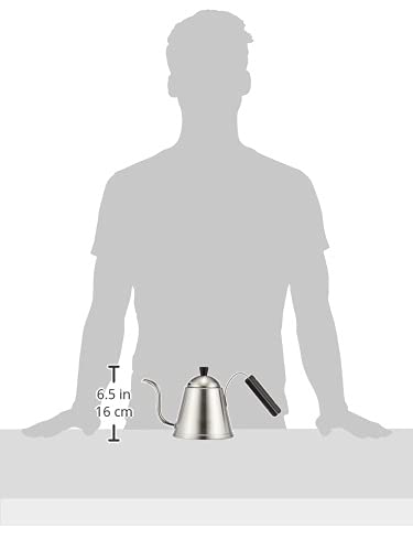 CASUAL PRODUCT Aoyoshi 511776 Drip Pot, Matte Silver, 0.3 gal (1.0 L), Made in Japan, Matte Finish, Black