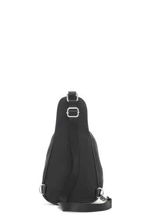 Calvin Klein Jessie Organizational Sling Backpack, Black/Silver, One Size