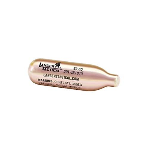 Lancer Tactical 8g CO2 Cylinder Cartridge Charger for Kitchen Use, Pepper Gun, Seltzer Water/Soda Chargers, Airsoft, Air Gun, (5 Count -30 Count)