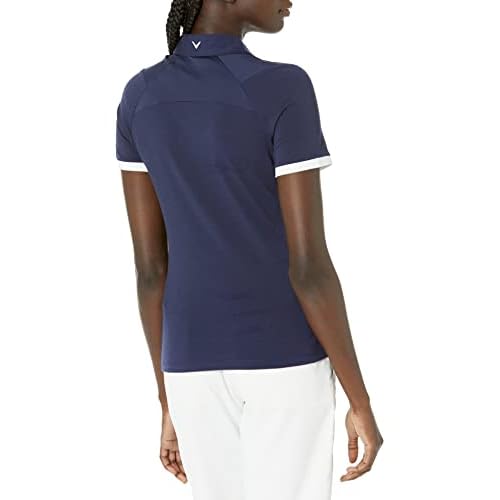 Callaway Women's Swingtech Asymmetrical Color Block Short Sleeve Golf Polo Shirt