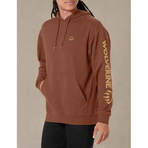 Wolverine mens Graphic Hoodie - Sleeve Logo