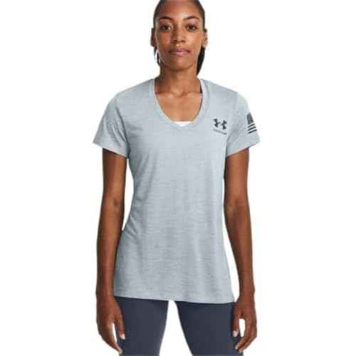 Under Armour Womens Freedom Tech Short Sleeve V-Neck T-Shirt