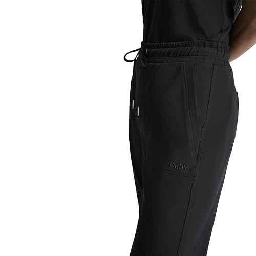 DKNY Women's Smocked Drawcord Waistband Knit Jogger
