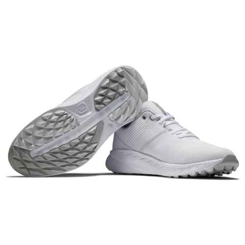 FootJoy Men's FJ Flex Previous Season Style Golf Shoe, White, 7.5 Wide