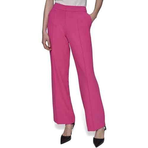 Karl Lagerfeld Paris Women's Wide Leg Suiting Pant, Fuschia, 10