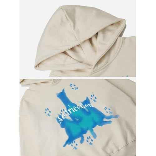 Aelfric Eden Mens Graphic Oversized Hoodie Print Streetwear Casual hoodies y2k Hooded Sweatshirt
