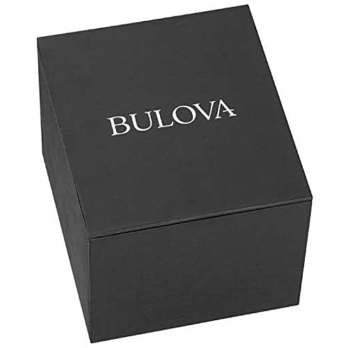 Bulova Men's Classic 3-Hand Quartz Black Leather Strap Watch, Roman Numeral Markers, 41mm