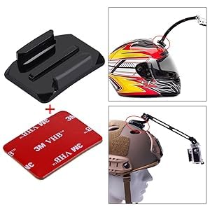 Aketek 4Pcs Curved+4Pcs Flat Adhesive Mounts Sticky For Gopro Hero Cameras