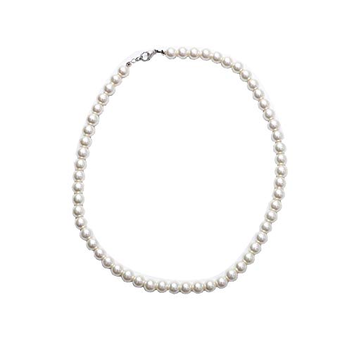 Feacole Old Lady Costume Set-Grandmother Wig,Wig Caps, Madea Granny Glasses, Eyeglass Retainer Chain,Pearl Necklace(5 Pieces)