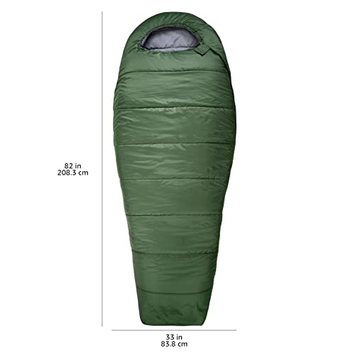 Amazon Basics -6.7°C(20°F) 추운 날씨용 미라 침낭, 208.3cm x 83.8cm(82인치 x