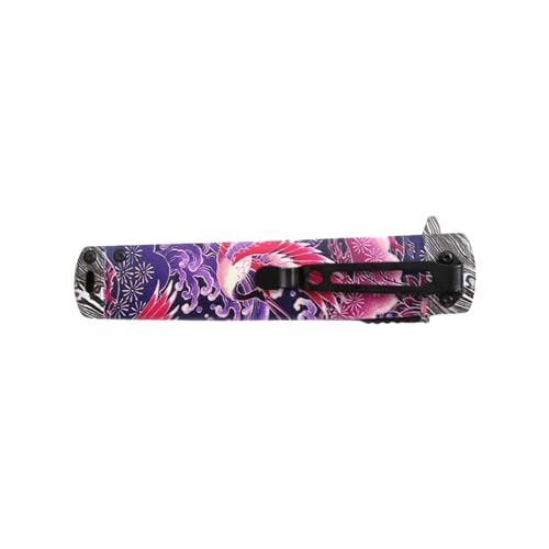 Snake Eye Tactical Every Day Carry Outdoor Survival Pocket Knife (Purple)