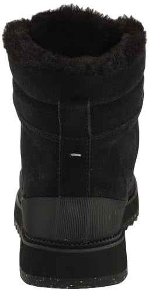 TOMS Women's Mojave Fashion Boot, Black Leather/Suede/Ridged, 6
