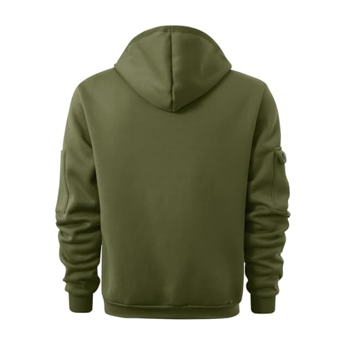 ZXCTKA Mens Quarter Zip Pullover Tactical Hoodies Vintage Long Sleeve Casual Fashion Hoodie Fall Winter Sweaters