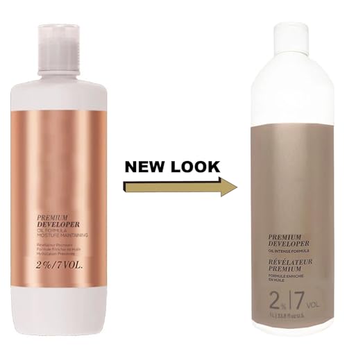 Blonde Me Premium Developer 2% / 7 Volume 33.8 Fl Oz with Dual Purpose Comb ? Low Volume Cream Developer for Gentle Toning and Blonde Hair Color