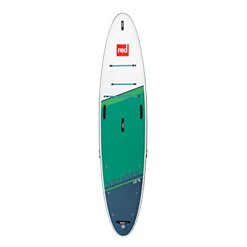 Red Paddle Co. Voyager MSL Inflatable Stand-Up Paddleboard Package - 2022 White/Green, 12ft 6in