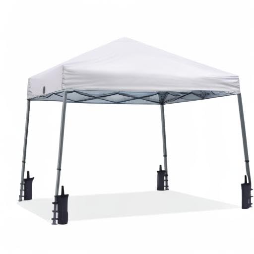 ABCCANOPY Stable Pop up Outdoor Canopy Tent 8 x 8 ft Base / 6 x 6 ft Top, White