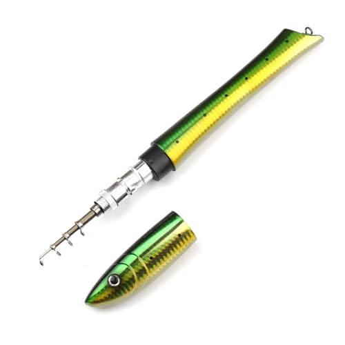 Portables Mini Pen Fishings Rod Spinnings Reel Castings Poles Telescopic Fish Shaped Fish Shaped Telescopic Spinnings Mini...
