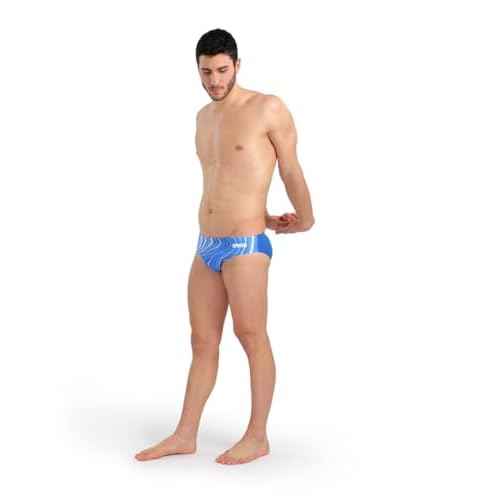 ARENA Performance Men's Marbled Swim Brief Chlorine Resistant MaxLife Swimsuit Practice Pool Training Bathing Suit