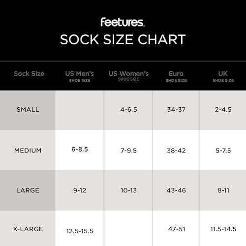 Feetures Plantar Fasciitis Relief Ultra Light Cushion Ankle Sock - Tab Socks with Heel Tab