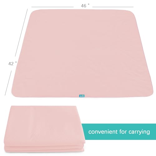 Splat Mat 2 Pack for Under High Chair & Arts & Crafts & Eating Mess, Waterproof 42''×46'' Baby Playtime Anti-Slip High Cha...