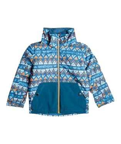 Quiksilver Boys' Ages 2-7 Little Mission 10K Grow System Snow Jacket - Snow Pyramid Majolica Blue | Size 2