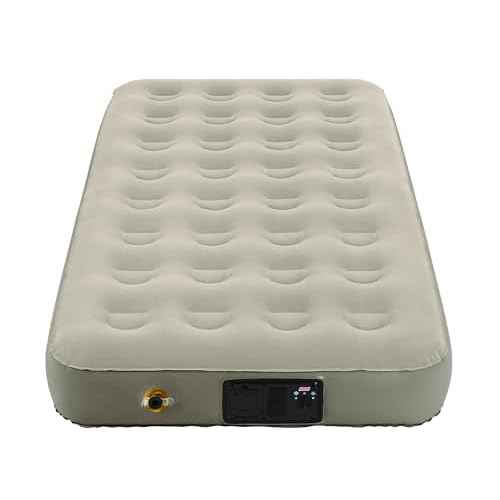 Coleman QuickBed Elite Extra-High Airbed with Built-In Pump Leak-Free Airbed with Soft Plush Top and Carry Bag Queen and Twin Options Available