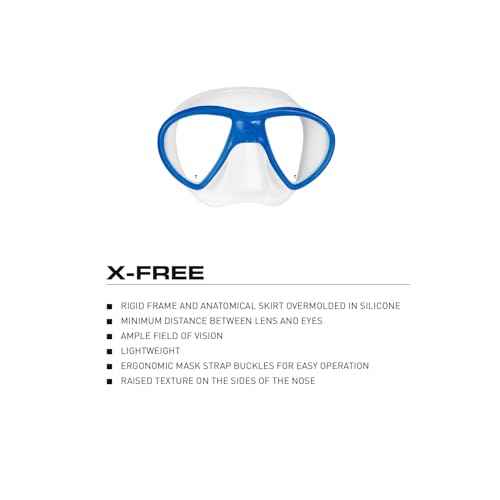 Mares Unisex Adult X-Free Anti-Glare Double Lens Low Volume Scuba Diving Mask