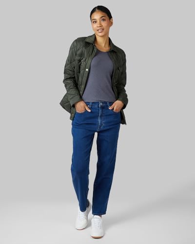 32 Degrees Heat Women’s Lightweight Poly-Fill Shirt Jacket – Quilted Snap-Front Shacket