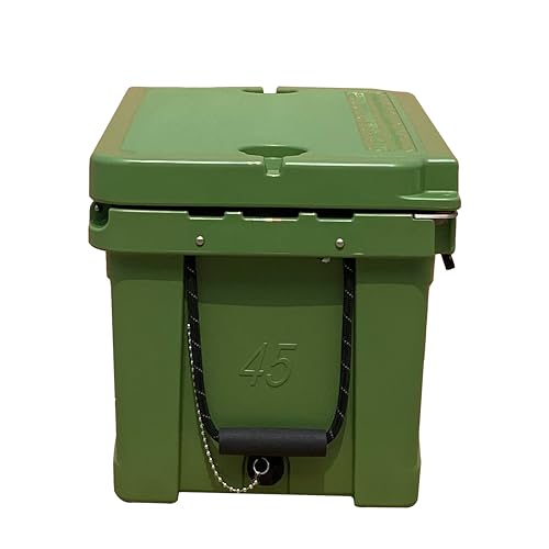 Hogg Insulated Cooler, Rotomolded Cooler with Rubber Gasket Seal for Insulation, Comes with Cupholders, Fishing Ruler, and...