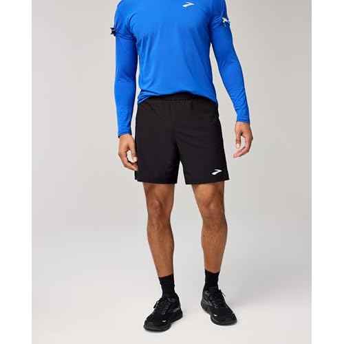 Brooks Men's Journey 7" 2-in-1 Short, Running Shorts, Supportive Boxer Liner, Secure Storage & Adjustable Fit