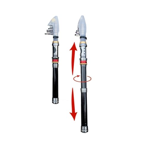 Fishing Rod 1.8-3.6m Carbon Fiber Pattern Fishing Rod and Reel Combo Super Hard Telescopic Fishing Pole Spinning Reel Kit ...