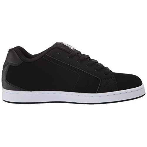 DC Men's Net Skate Casual Shoe, Black/Black/White, 16