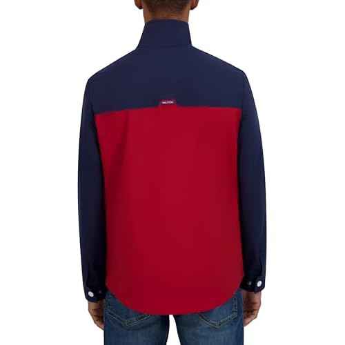 Nautica Men's Lightweight Sailing Jacket ? Waterproof & Windproof, Breathable, Azure