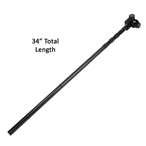 EVO Gimbals 25mm 3K Matte Carbon Fiber Extension Pole Set for Small Cameras, Stabilizers and Handheld Gimbals 0.25 in Male...