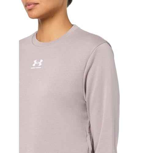 Under Armour Women's Rival Terry Crew, (015) Tetra Gray / / White, X-Large