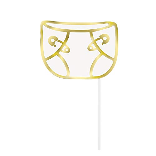 Unique Gold Baby Shower Photo Booth Props (Pack of 10) - Durable & Elegant Foil Stamping Props, Perfect For Baby Showers &...