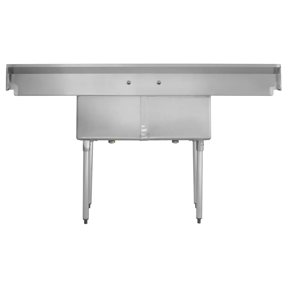 Kratos 29N-006-Commercial NSF 2 Compartment Sink -Commercial NSF 18"Wx18"Lx12"H Bowl Size - (2) 18" Drain Boards