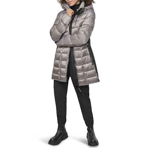 DKNY womens Scuba-side Light-weight Puffer