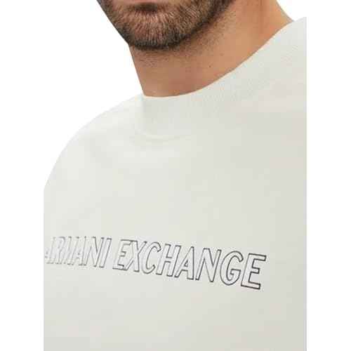 Armani Exchange Men's Logo Textured Cotton Fleece Sweatshirt