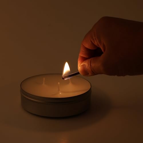 Coghlan's 36-Hour Emergency Survival Candle – Paraffin Wax Candle in Aluminum Tin Container, Triple Wick, Long-Lasting Lig...
