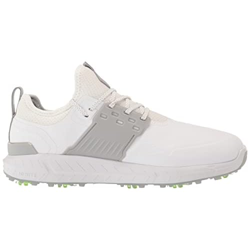 PUMA Men's Ignite Articulate Wide Golf Shoe, White Silver-High Rise, 7.5