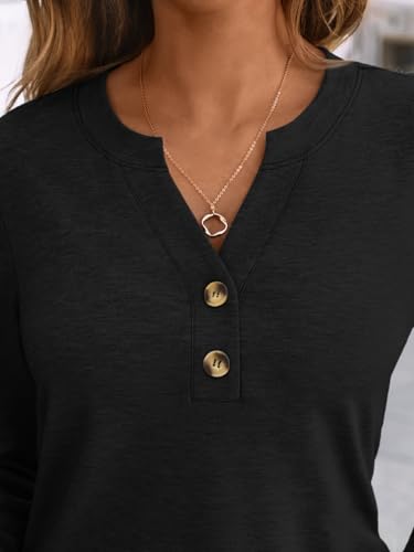 AUTOMET Women's Long Sleeve Shirts 2025 Fall Fashion Dressy Casual Tops Trendy Henley Blouses Cute Work Outfits Clothes