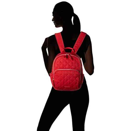 Vera Bradley Women's Performance Twill Small Backpack, Cardinal Red, One Size