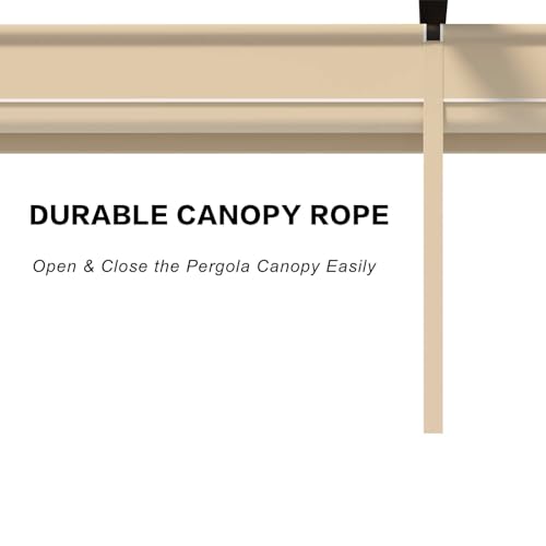 BOJAVOM Replacement Canopy Top Shade Cover Compatible with Home Depot Hampton Bay 9' x 9' Pergola Model #GFM00467F - Beige