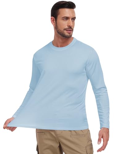 Men's Long Sleeve Shirts UPF 50+ UV Sun Protection Rash Guard Shirt Lightweight Dri Fit Casual Athletic Running Workout Tops